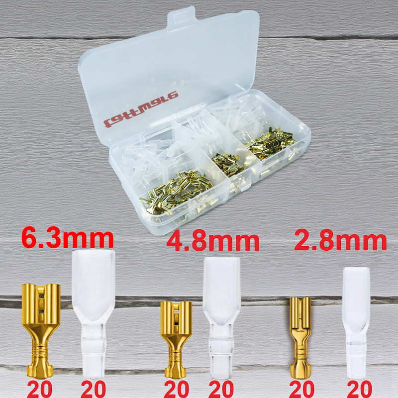Taffiware Terminal Wire Crimp Connector Spade Kit 120 ชิ้น