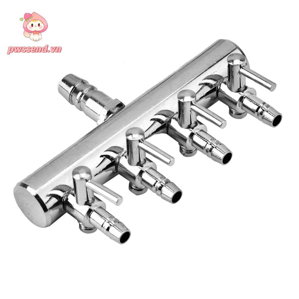 PWSSEND Air Flow Valve, 4 Way 8mm Turn to 4mm Aquarium Air Valve, จําหน่าย 6 Way Multi Port 2 Way Co