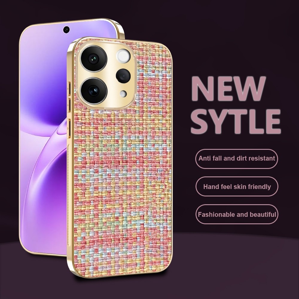 สําหรับ vivo V70 vivoV70 5G เคสโทรศัพท์ลายทอด้วยไฟฟ้าปลอกกันกระแทก เคสป้องกันกันรอยขีดข่วน