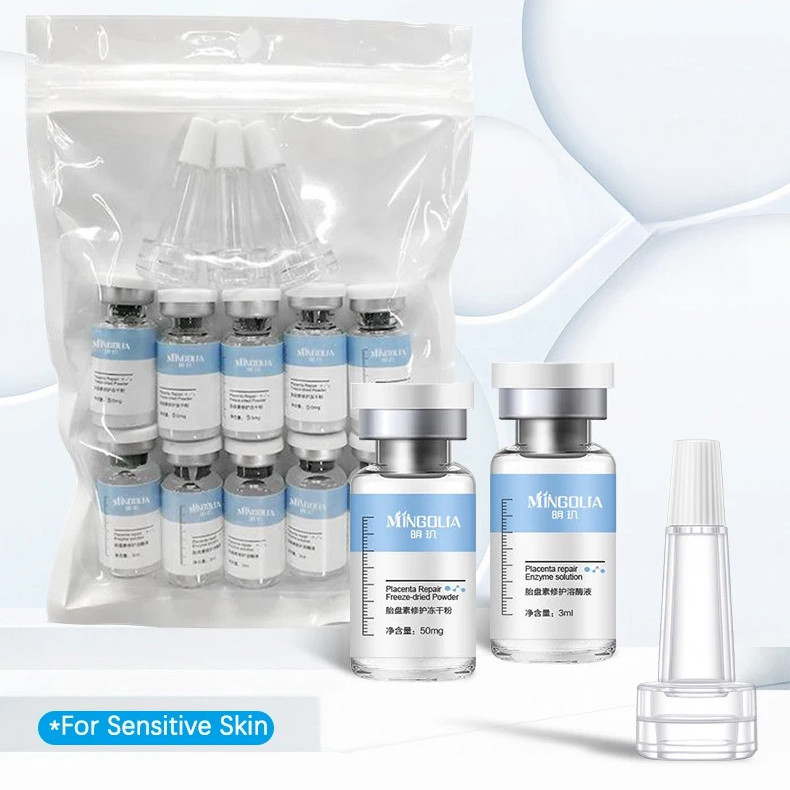 5/10 คู่ Polypeptide Placenta Freeze-dried Powder Essence Repair Facial Hydrating Nourishing Pore หดตัวผิว Rejuvenate Skin Care