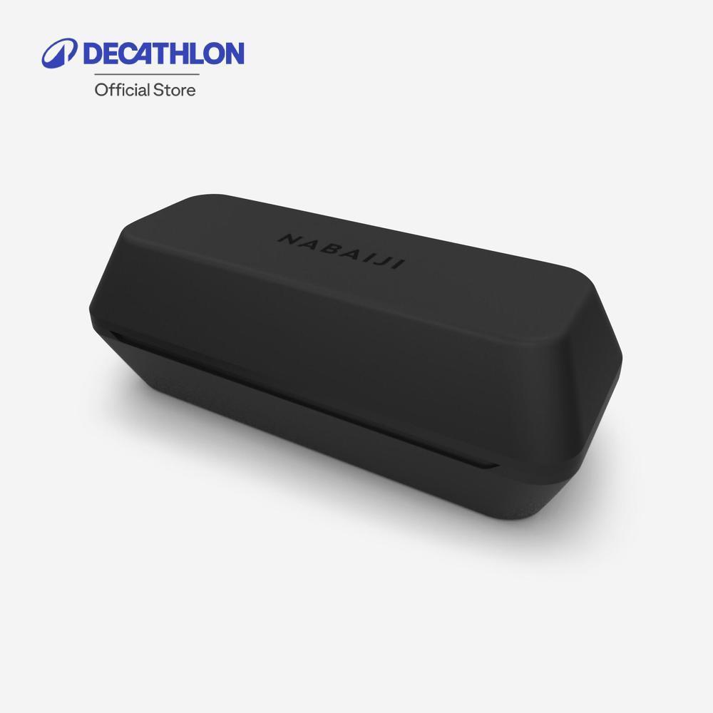 Decathlon Grooved Goggle Box กล่องแบบมีร่องสำหรับใส่แว่นตาว่ายน้ำ - Black