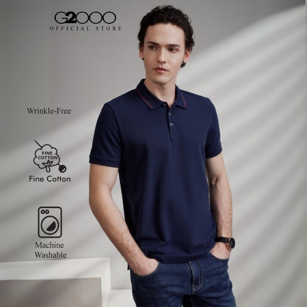 G2000 เสื้อโปโลสำหรับผู้ชาย ทรง Smart Fit รุ่น 5114197277 สีกรมท่า