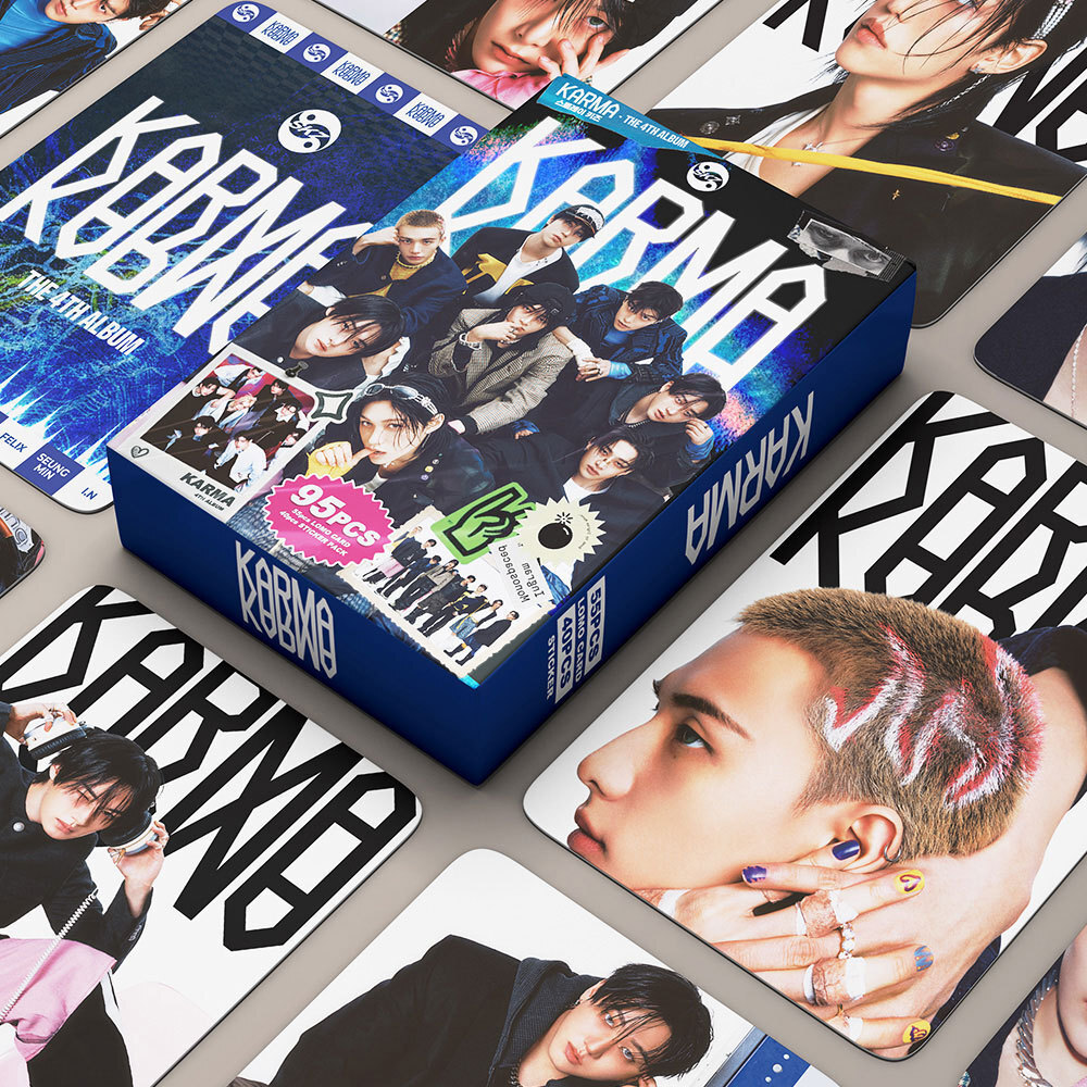 95 Stray Kids Photocard สติ๊กเกอร์ การ์ด KARMA Hyun Chen Lee Long Fu FELIX4.7 MING