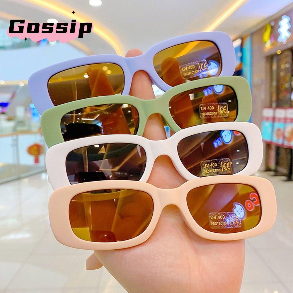 GOSSIP Kids Oval Frame Sun Glasses, Sun Protection Outdoor Childrens Square Glasses, Cute Summer Sha