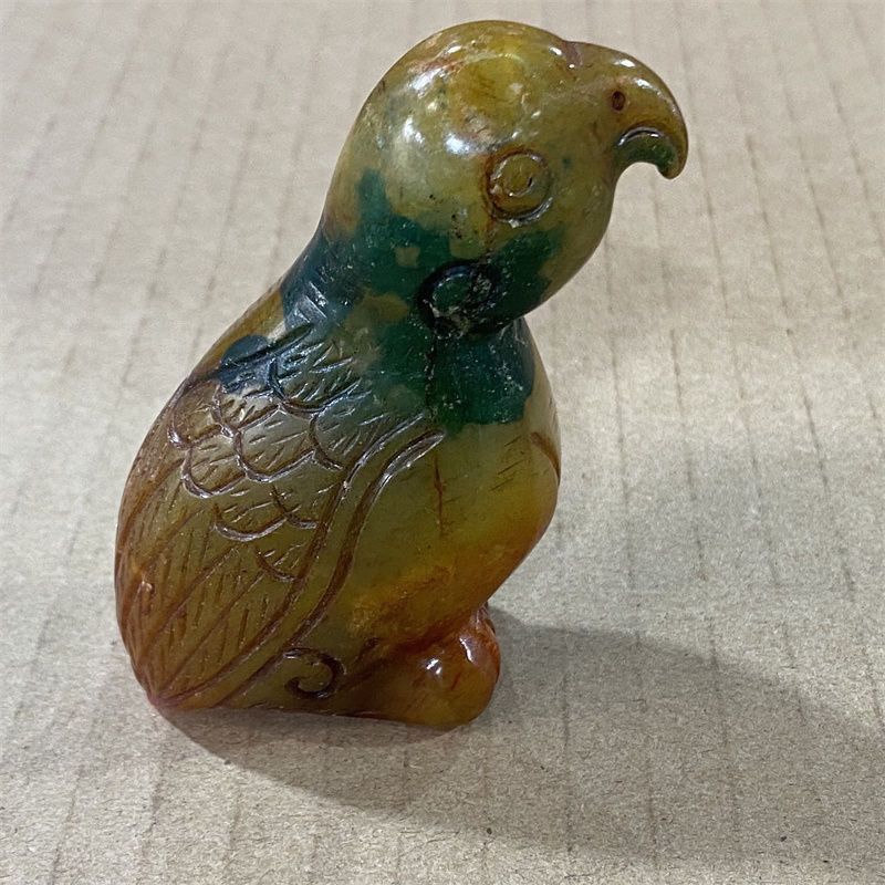 Old Xiuyu Collection Old Objects Warriors Pick-up โบราณโบราณหยกจี้จี้เครื่องประดับ Parrot 4.8.15