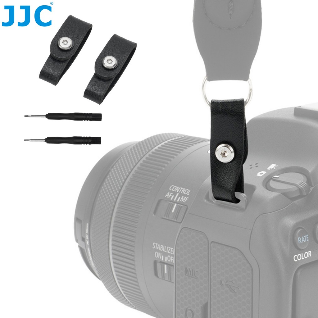 JJC ตัวเชื่อมต่อสายคล้องกล้องสี่เหลี่ยมอะแดปเตอร์ดึงตาไก่สําหรับกล้อง DSLR Mirrorless ไปยังสายคล้องมือ