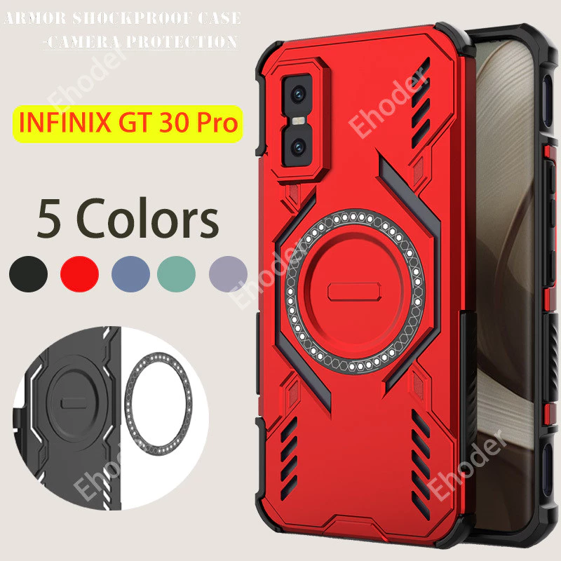 ปลอกสําหรับ Infinix GT 30 Pro 5G 2025 เคสโทรศัพท์เกราะกันกระแทกไร้สายชาร์จฝาครอบแม่เหล็กสําหรับ GT30Pro GT30 30Pro X6873 ป้องกันกลับ shell