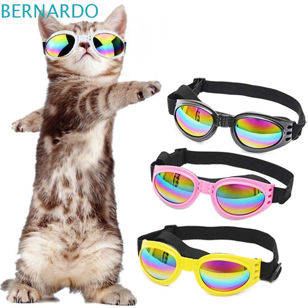 BERNARDO แว่นตาป้องกันสุนัข 6 สีแว่นตาสัตว์เลี้ยงอุปกรณ์สัตว์เลี้ยงกันน้ําแบบพับได้
