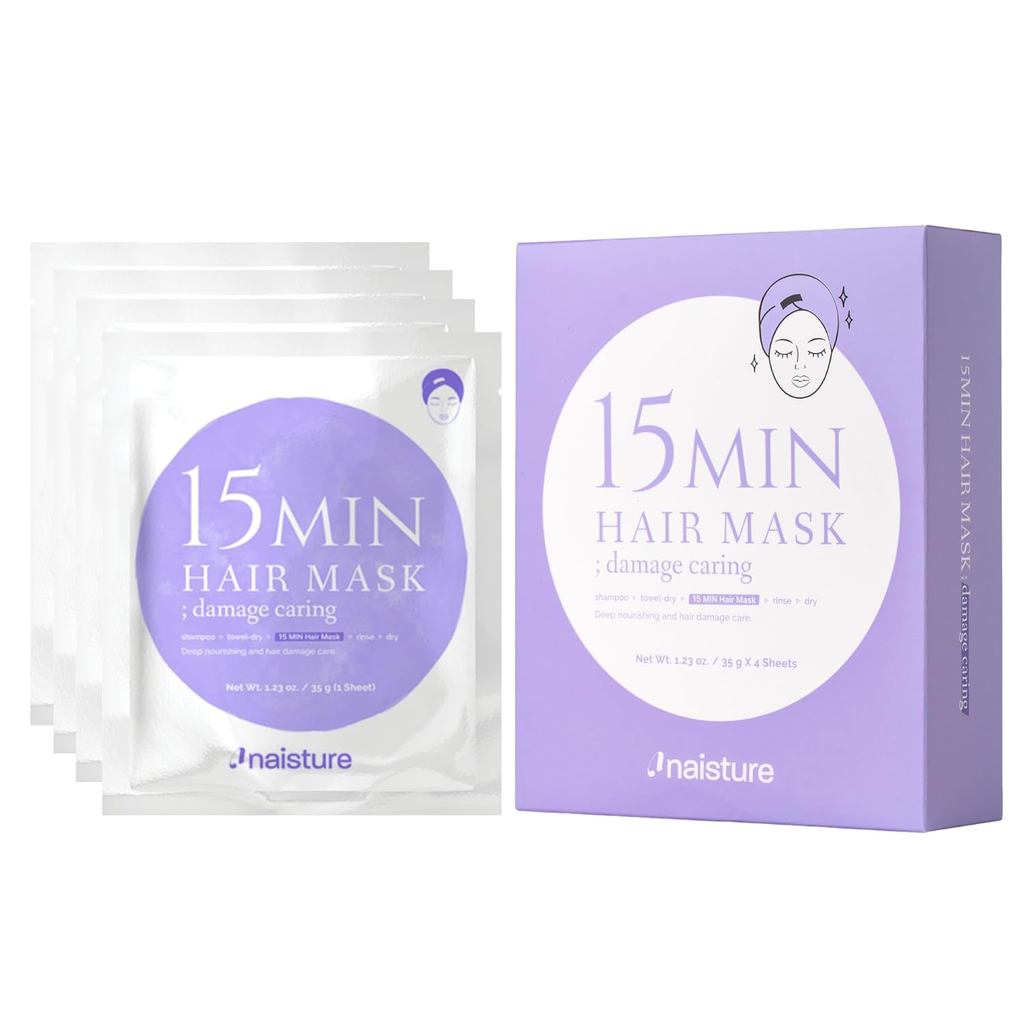 Naisture 15-Min Nourishing Travel Hair Mask Set สําหรับปรับสภาพล้ําลึก Vibrance และ Shine