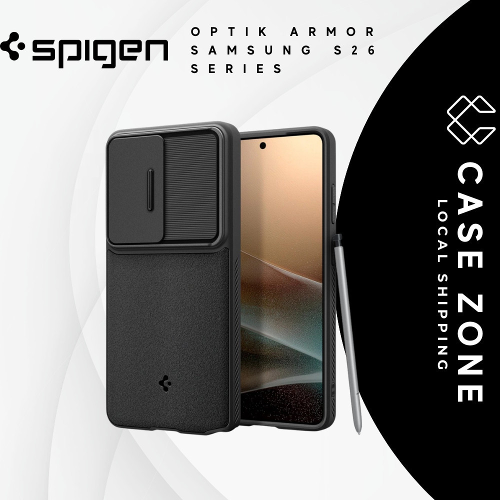 Spigen Samsung S26 Ultra Case 6.9" ฝาครอบกล้อง Optik Armor Galaxy S26 Ultra Casing