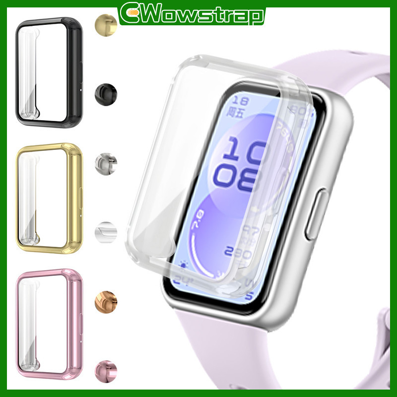 ปกกระจกนิรภัย PC / TPU for Smartwatch Huawei Band 11 11 Pro /10 9 8 NFC อุปกรณ์ป้องกันหน้าจออ่อน แข็ง อุปกรณ์เสริมกรอบ