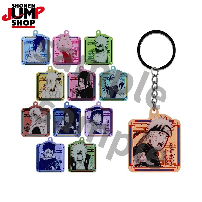 อะนิเมะ Naruto Mica พวงกุญแจอะคริลิค Sasuke Sakura Kakashi Itachi Hinata Gaara อุปกรณ์ตกแต่งกระเป๋าเ