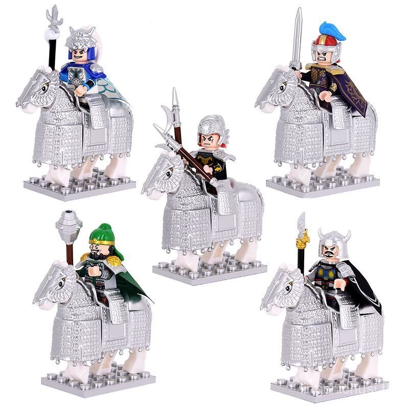ใช้งานร่วมกับ Minifigures Building Blocks ทหารโบราณสามก๊กทั่วไป Ma Chao Zhou Yu Taishi Ci Minifigure