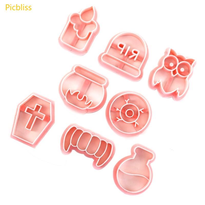 Picbliss Halloween Cookie Moulding Biscuit Molding Baking Supplies เหมาะสําหรับการอบ
