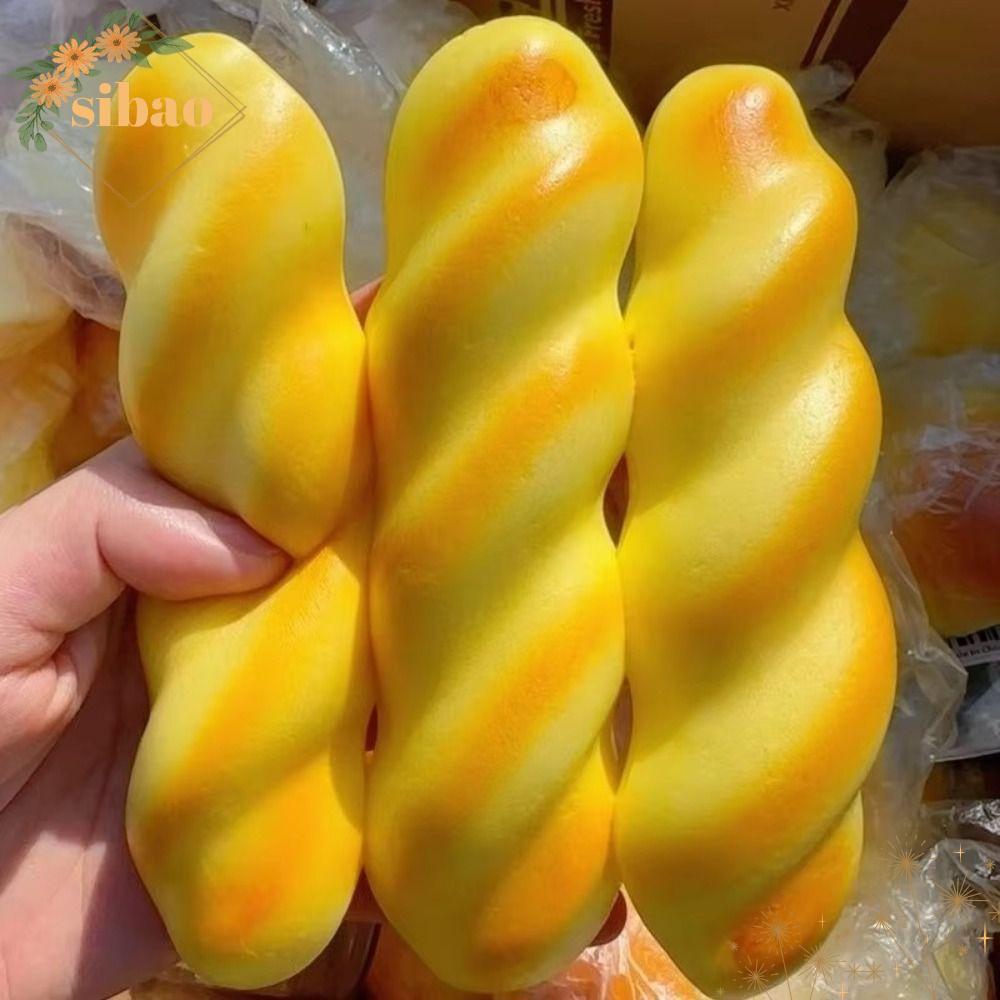 SIBAO ขนมปัง Squishy แบบเปียกนุ่ม ดีเลย์คืนรูป ของเล่นบีบคลายเครียด ลูกบอลคลายเครียด แบบพกพา สำหรับเด็กและผู้ใหญ่ ของขวัญตลก