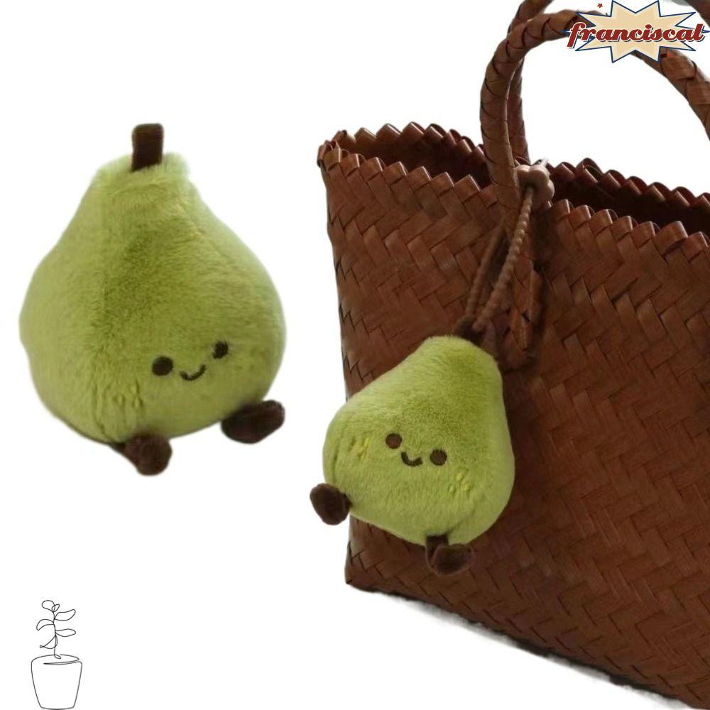 FRANCISCAL พวงกุญแจตุ๊กตา,วัสดุนุ่ม Handmade จี้ห้อยกระเป๋า, ของขวัญของเล่นตุ๊กตาลูกแพร์แฟชั่น