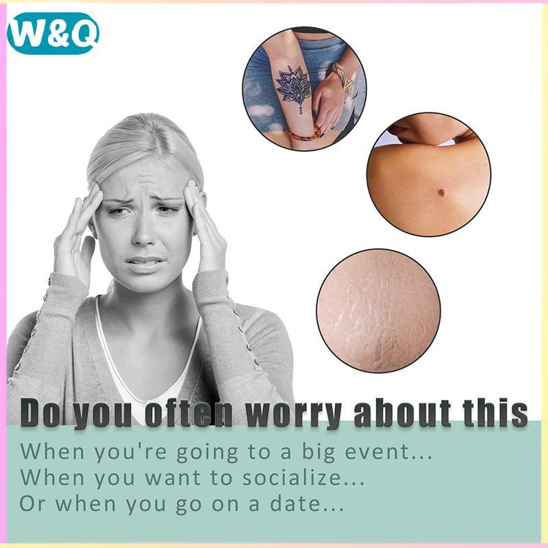 W&Q 1 ม้วนสีผิวโทนคอนซีลเลอร์ Tattoo Stiers Cover Up Tattoo Burn Scar Birthmark ที่มองไม่เห็น Patch 