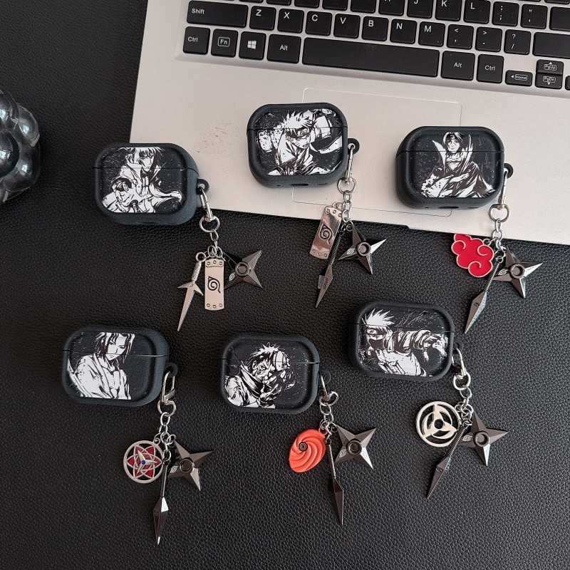 Narut Sasuk Minato หูฟังเคสโทรศัพท์สําหรับ AirPods 1 2 3 Pro 4 Pro2 2nd Pro3 จี้ชุดหูฟังหูฟัง