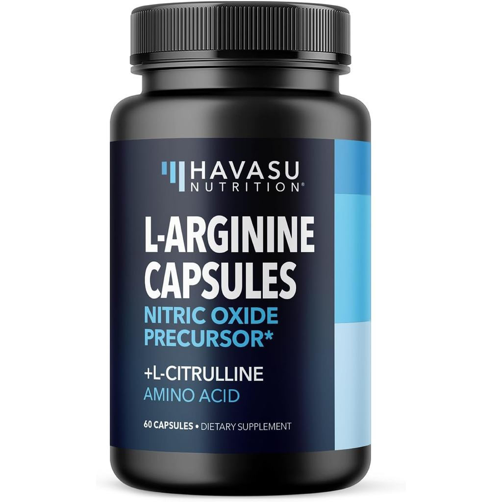 L-Arginine แคปซูลมี L-Citrulline Nitric Oxide L-Arginine และ L-Citrulline Blend60มังสวิรัติ แคปซูลที