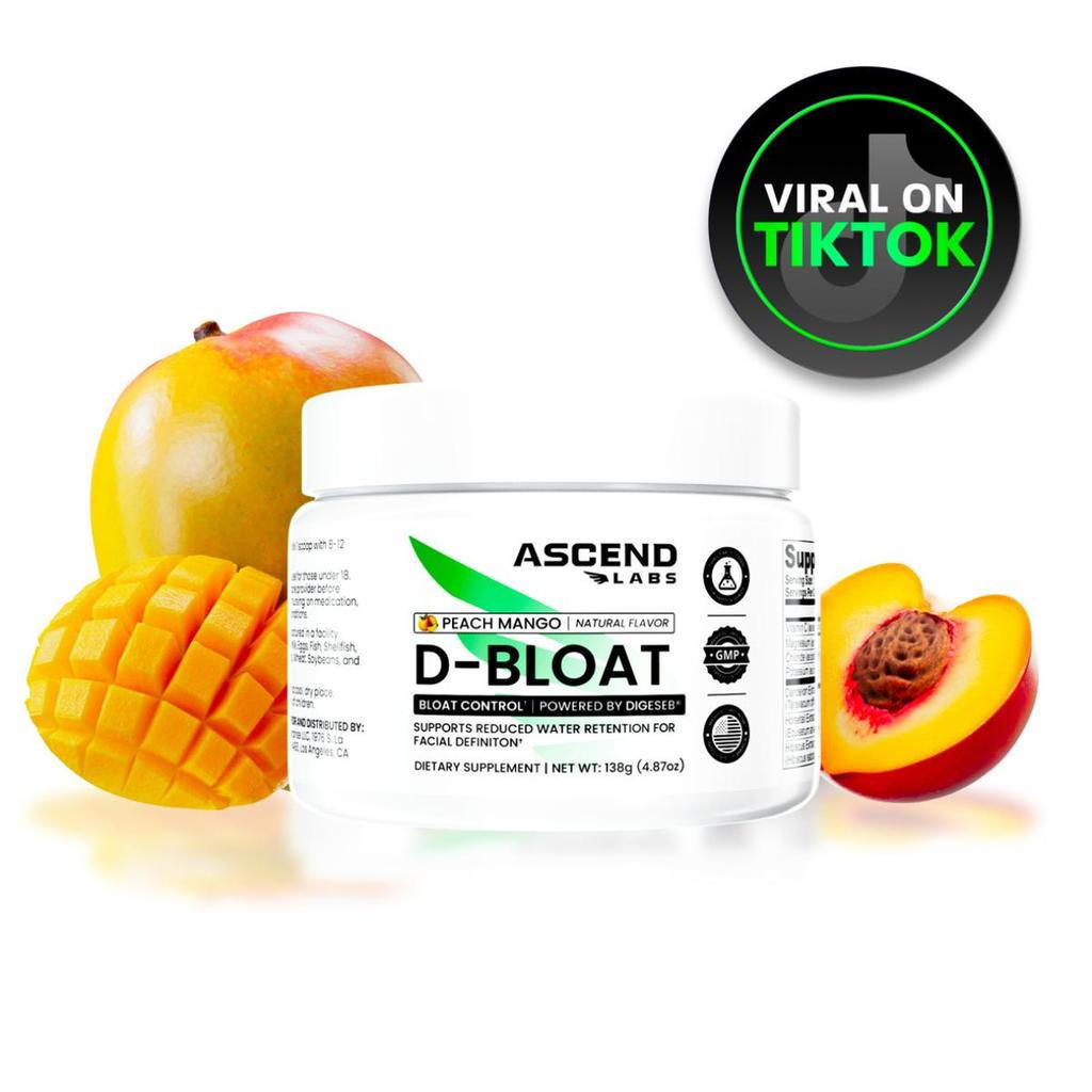 D-BLOAT Daily Turtleneck Powder - ASCEND LABS - 30 ผ้าฝ้ายอัด - Natural Reflore Relief & Water Reten