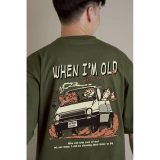 Strayandcool เสื้อยืดโอเวอร์ไซส์ "When I'm old with my cat" Oversized T-shirt