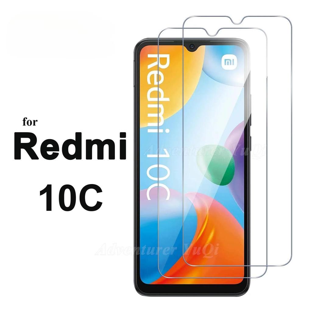 2PCS ป้องกันหน้าจอเหมาะสําหรับ Xiaomi Redmi 10C Xiaomi กระจกนิรภัย HD คริสตัล 9H Anti Scratch กรณีที