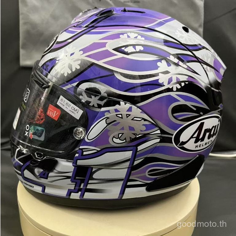 ReadyStockHelmet RX7X หมวกกันน็อคมอเตอร์ไซค์แบบเต็มหน้า haga สีม่วง