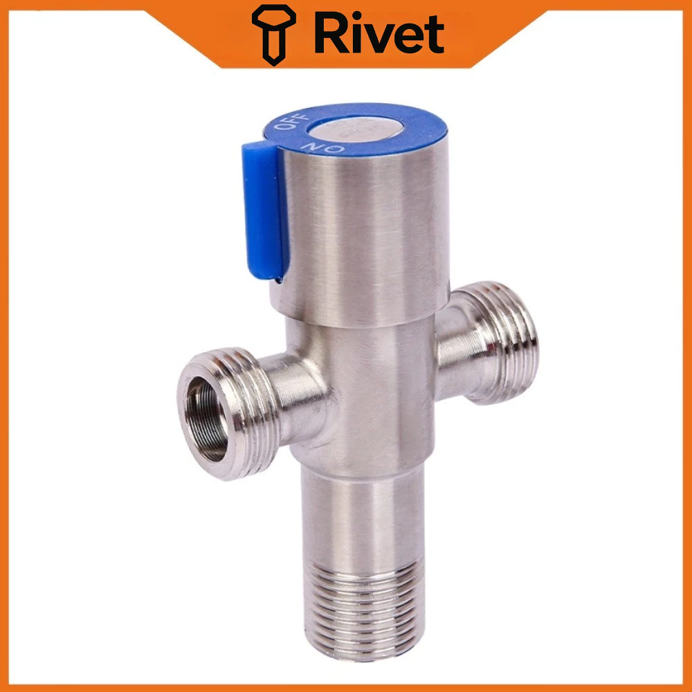 🔥ถูกที่สุด🔥มาดามก๊อก วาล์วน้ำ วาล์วฝักบัว สแตนเลส 304แท้ วาล์ว2ทาง MA-D-009B Rivet