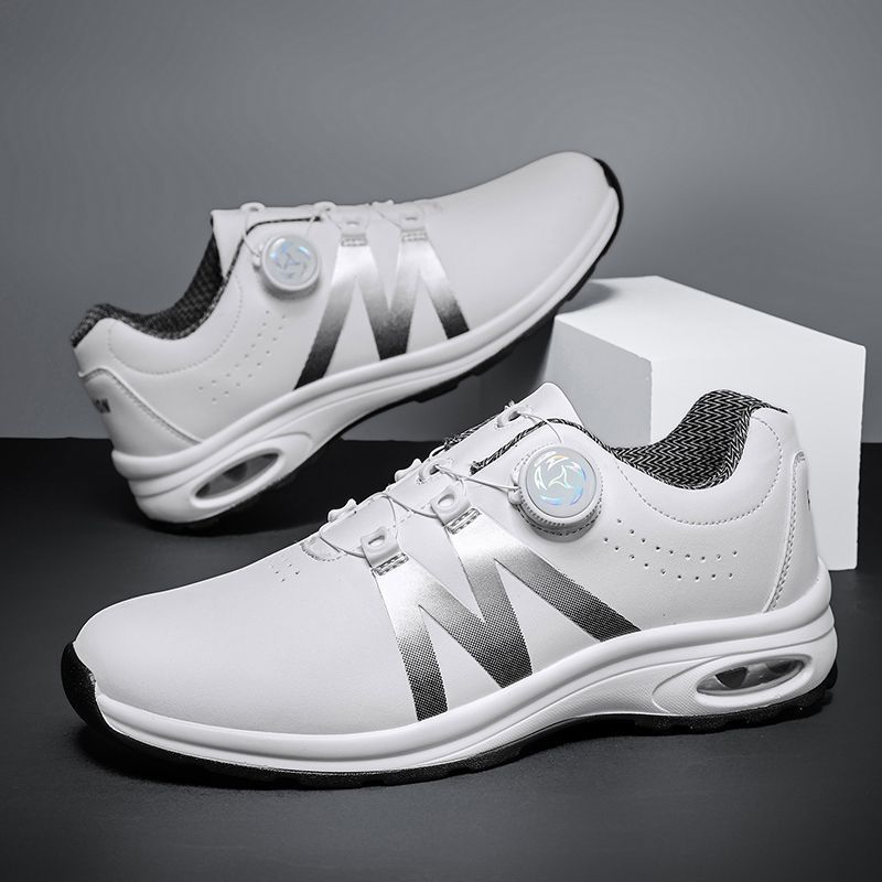 รองเท้ากอล์ฟรองเท้ากอล์ฟ Professional ปุ่มหมุน Anti-slip Shock Absorption GOLF กีฬารองเท้าผู้ชายกลางแจ้ง GOLF การฝึกอบรมรองเท้า