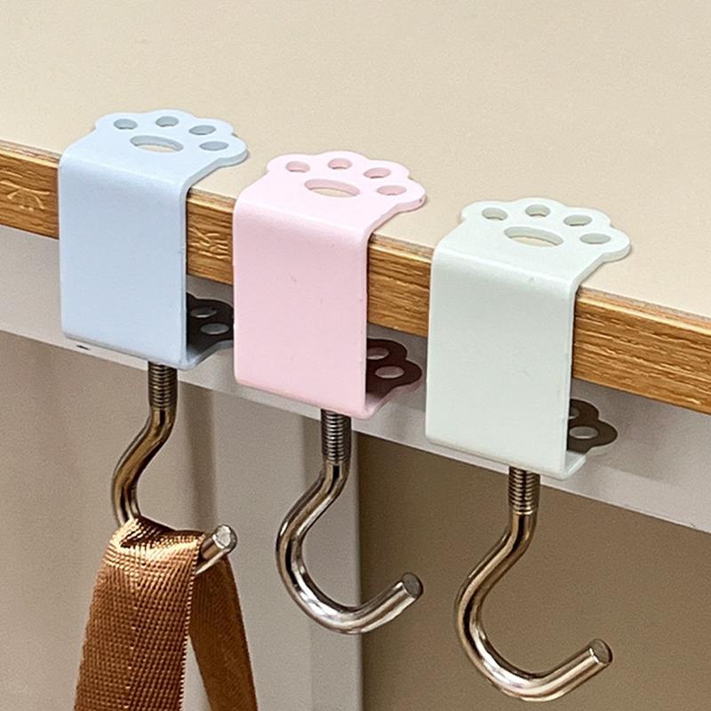 CODCat Claw Luggage Hook ตะขอกระเป๋าด้านข้างที่วางหูฟังตะขอโต๊ะสำหรับโรงเรียนและบ้าน, ตะขอมัลติฟังก์ชั่น