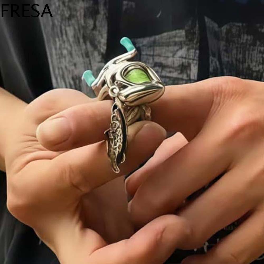 แหวนและสร้อยคอรอกตกปลา FRESA แบบหมุนได้ พร้อมโซ่งเงินสำหรับผู้ชาย เป็นของขวัญที่เหมาะสำหรับเขา