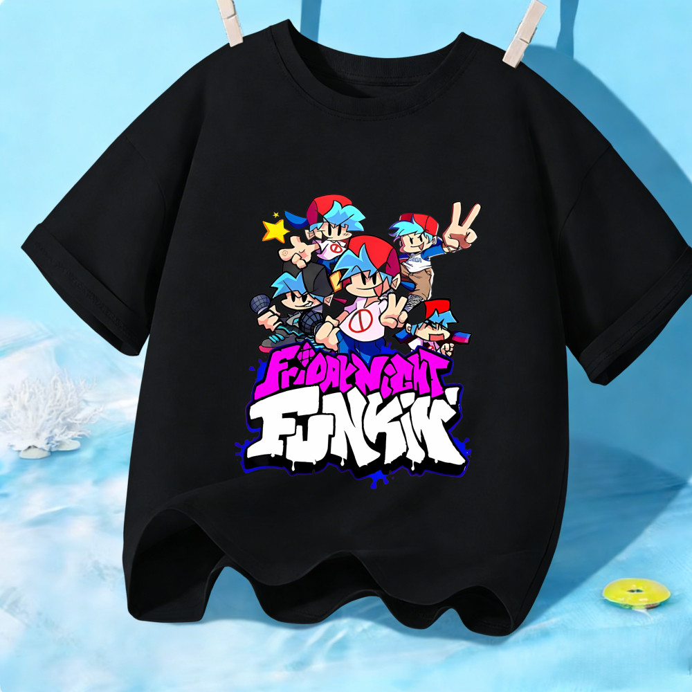 COD FNF Friday Night Funkin Boyfriend Pico T-Shirt เสื้อเด็กชาย