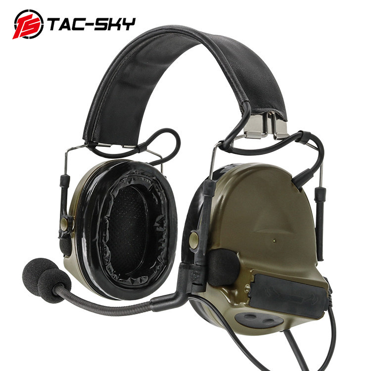 TAC-SKY C2 Comtac II หูฟังป้องกันเสียงรบกวนแบบซิลิโคนสีFG สำหรับการใช้งานทางทหารและประจำวัน