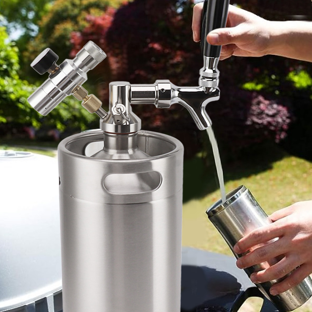เบียร์ Keg Growler 60PSI Gauge Growler Tap System สําหรับเบียร์ PF0X