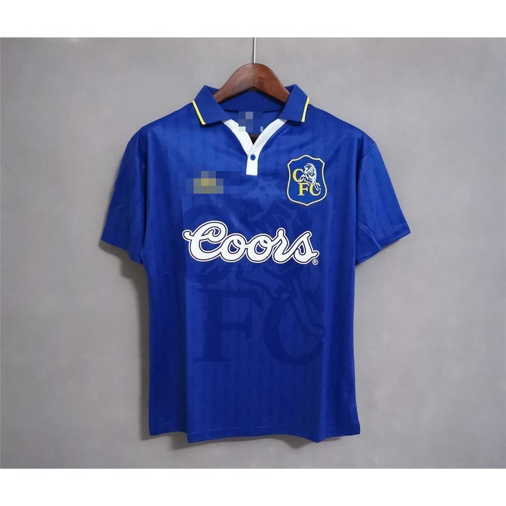 Retro Edition 95-97 Chelsea Home Retro คุณภาพสูงฟุตบอลชุดเสื้อยืดที่กําหนดเอง