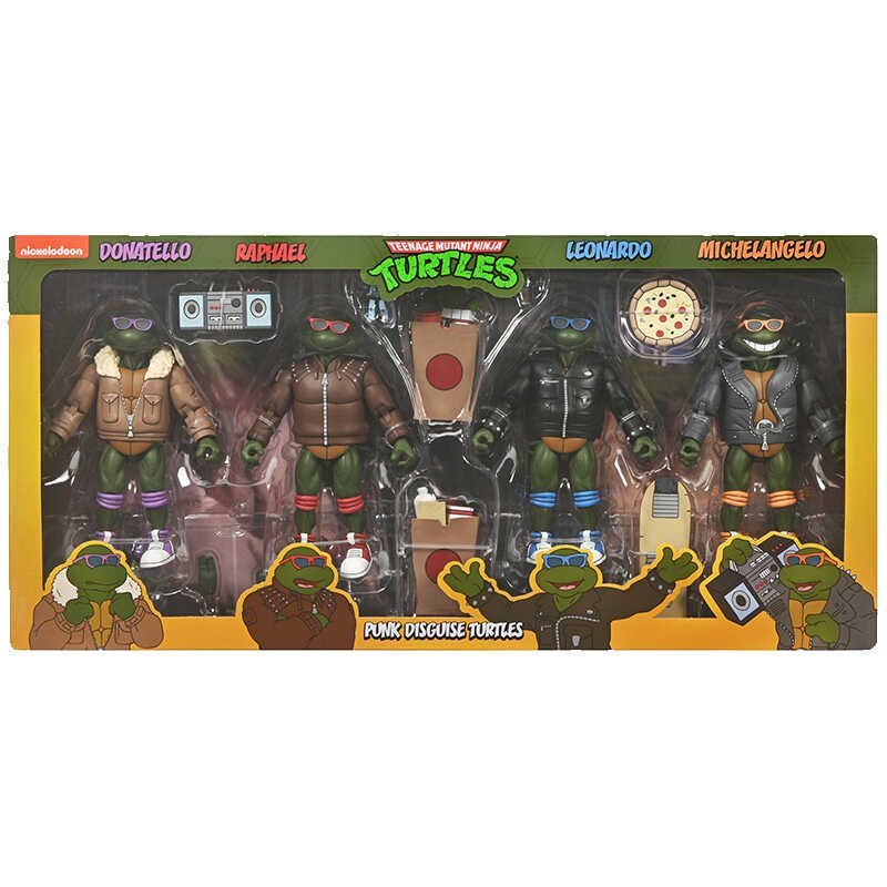 NECA 54381 Ninja God Turtle Cartoon-Punk God Turtle 4 ชิ้น 7 นิ้ว Scale Movable Figure