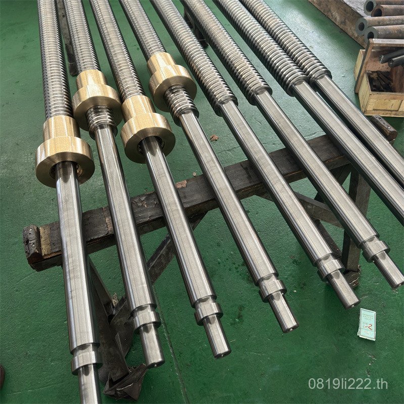 Multi-Head Screw Lever Trapezoidal Screw Lever ทองแดง Nut Nut Nut T-Shaped Cross-Border Screw Le