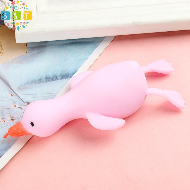 S&T 1Pc Duck Shape Bounce And Dpression Big White Goose รูปที่ 4