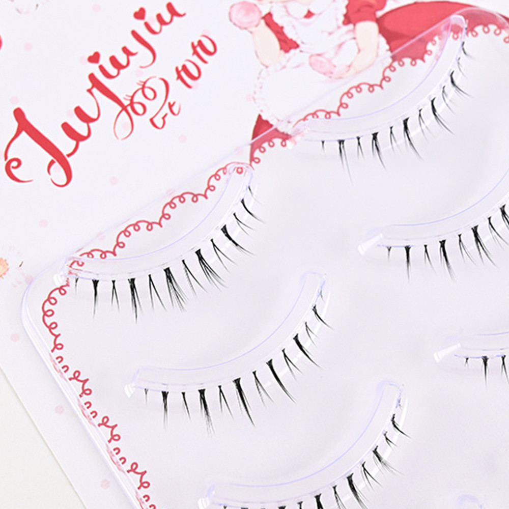 ก้านใสใต้ขนตามังงะขนตาธรรมชาติขยายแต่งหน้าทุกวัน 5 คู่ Wispy Cross - รูปที่ 3