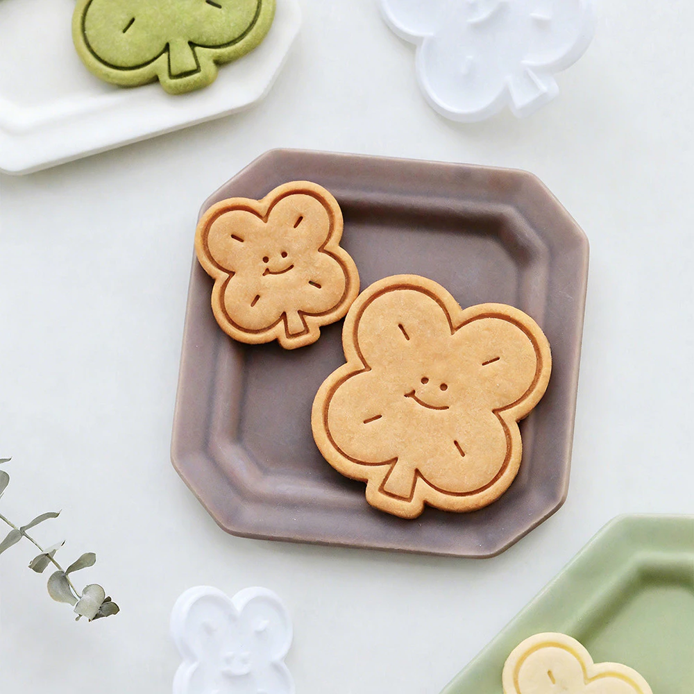 Lucky Four-Leaf Clover เครื่องตัดคุกกี้บิสกิตแม่พิมพ์แสตมป์ครัวเบเกอรี่ Pastry Bakeware ขนมเบเกอรี่อุปกรณ์