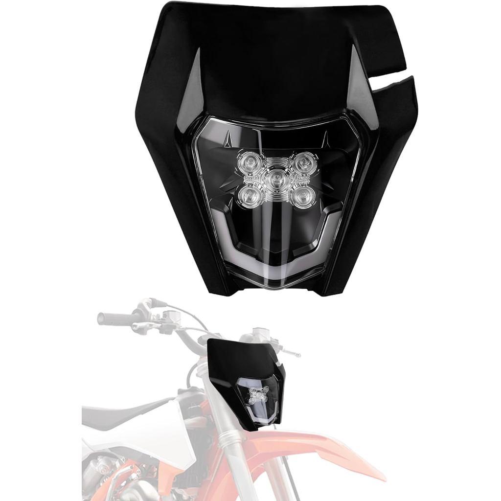 for Most Dirt Pit Bike Enduro Supermoto CR CRF XR YZ YZF XC XCF KX 125 150 250 300 350 450 Headlight