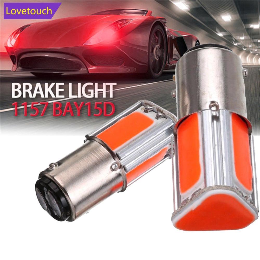 LOVETOUCH 2 ชิ้น 1157 BAY15D COB LED Auto Car Tail หยุดไฟเบรคไฟเลี้ยวสีแดงหลอดไฟ M4U6