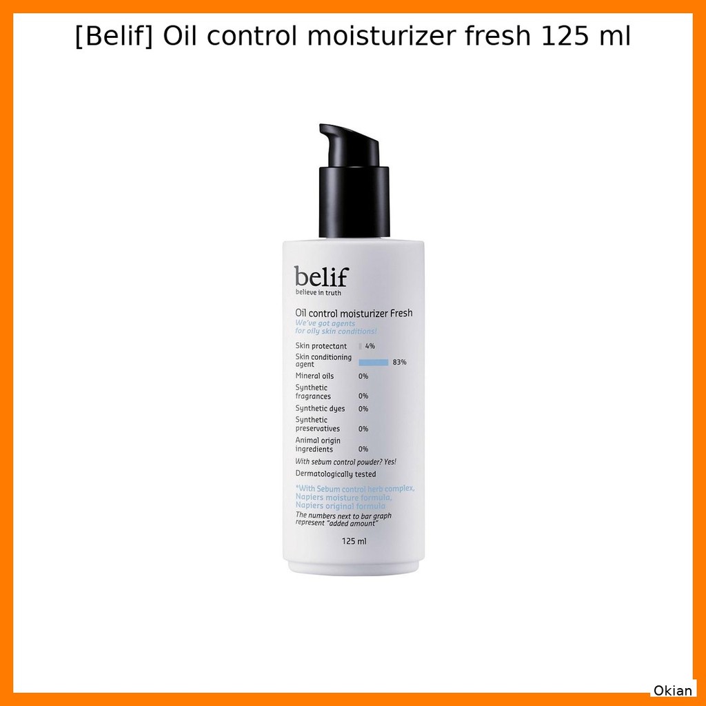 [Belif] Oil control moisturizer fresh 125 ml / Oil Control, Hydrati by Okian