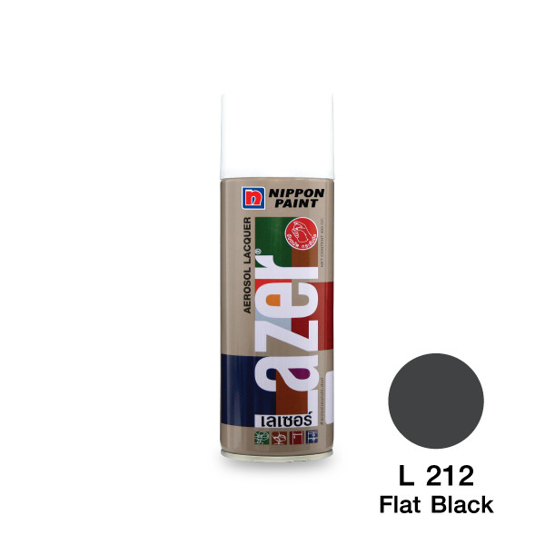สีสเปรย์อเนกประสงค์ นิปปอนเพนต์ (NIPPON PAINT) รุ่น เลเซอร์ สีดำด้าน L212 เป็นสีสเปรย์อเนกประสงค์เพื