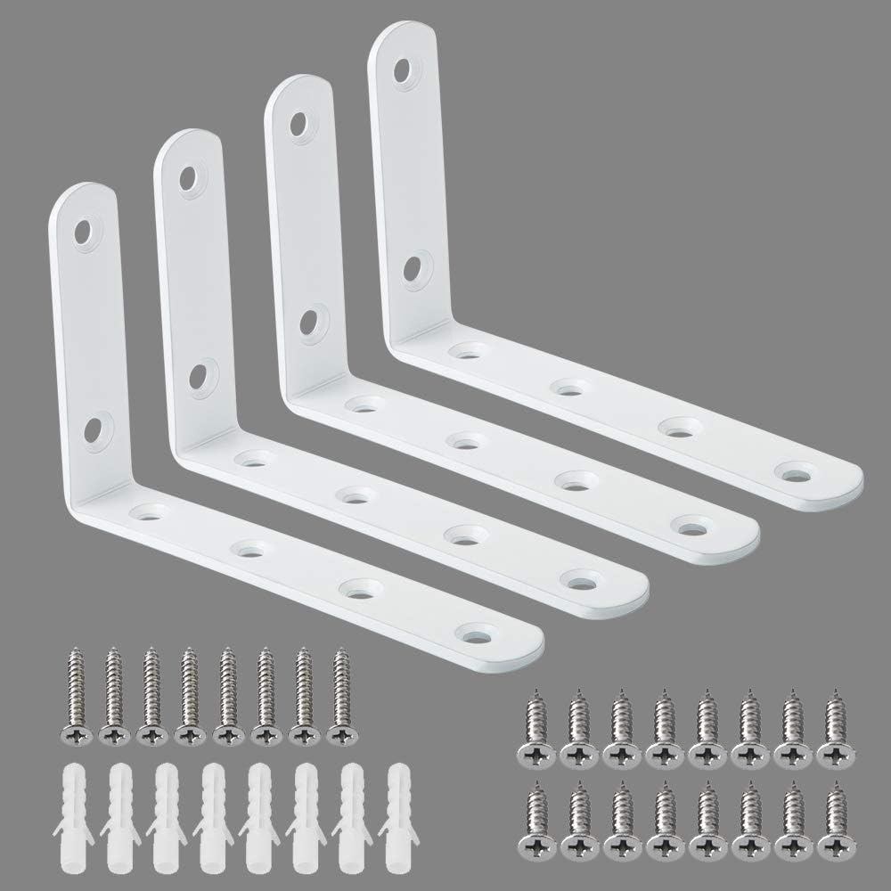 Alise Floating Shelf Brackets,L Brackets สําหรับชั้นวาง Heavy Duty Shelving Brackets สแตนเลสมุมรั้งม