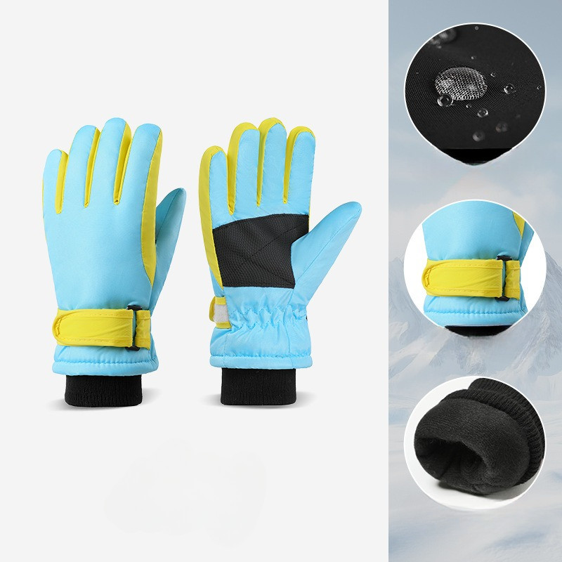 K-SKB-W -❄️ ถุงมือเล่นหิมะเด็ก – กันน้ำ บุขนอุ่นพิเศษ สำหรับเด็ก 3-15 ปี พร้อมส่งด่วนทันทีจากไทยทุกวัน - รูปที่ 3