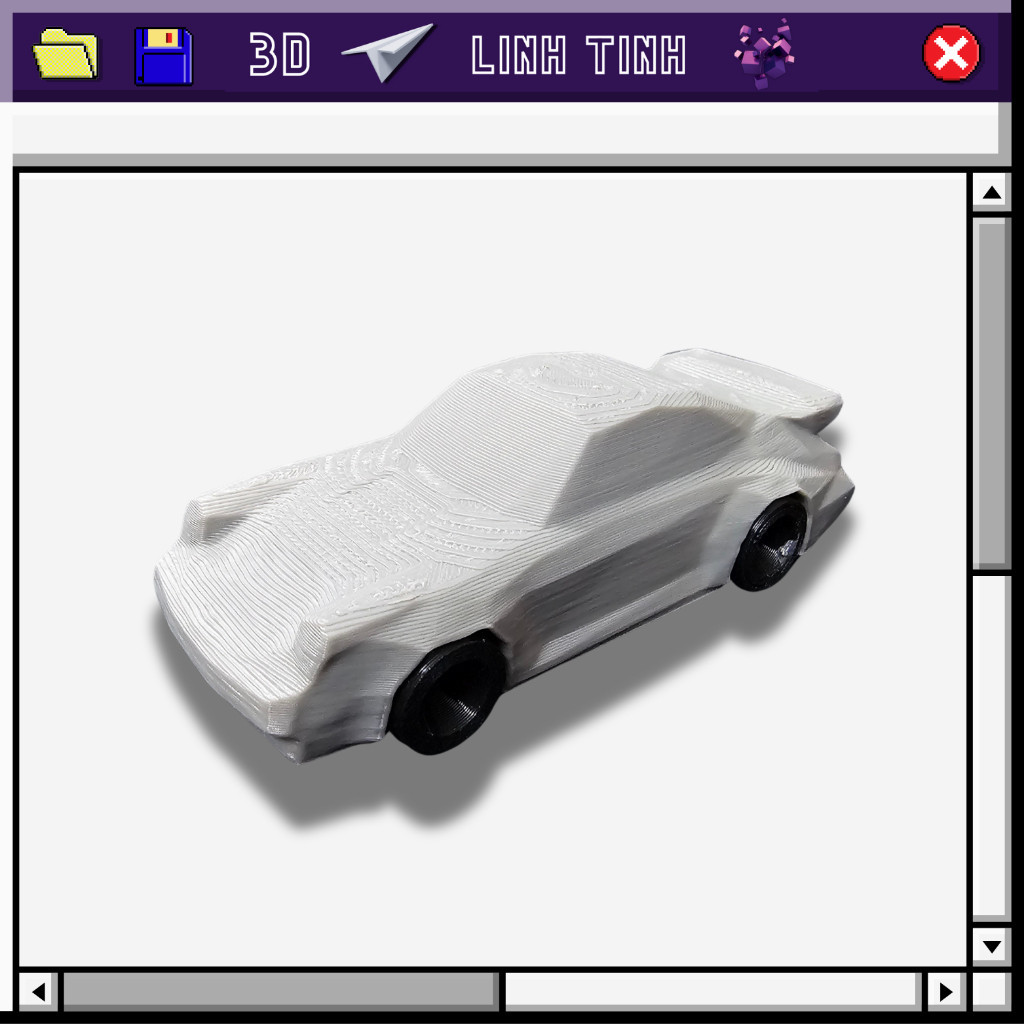 โมเดลรถ Porsche 911 Turbo Low-Poly