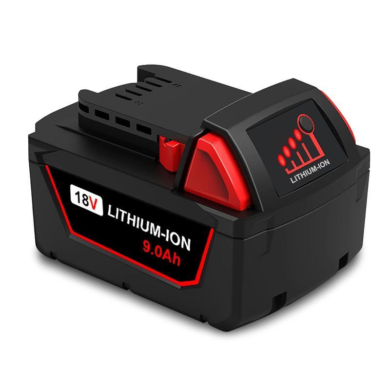 2/4/6/8Pack 9.0Ah M18 Battery for Milwaukee Tools (ElectricHammer, impact Wrench, Circular Saw, Chai