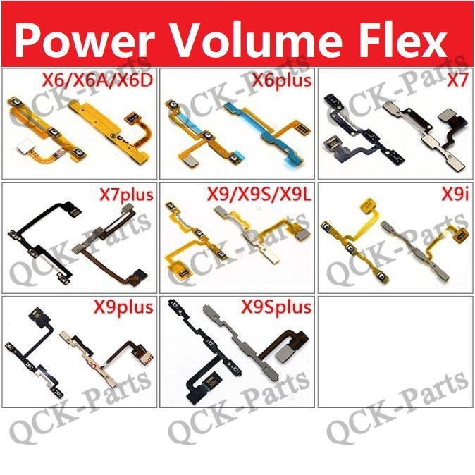 สําหรับ VIVO X6 X6plus x7 x7plus x9S X9i X9L x9plus ปุ่มปรับระดับเสียงไฟ Flex Cable