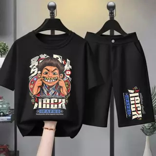 【จัดส่งไทย BOB เซ็ตชุดเด็ก เสื้อ+กางเกง ชุดสองชิ้น ชุดฤดูร้อนใหม่สำหรับเด็กชาย เสื้อยืดแขนสั้นและกางเกงขาสั้น ลำลอ
